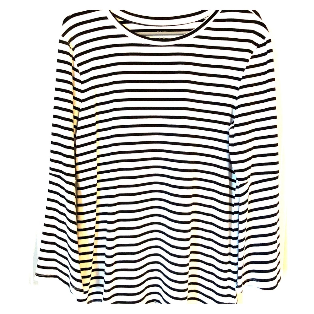 Flare Sleeve Black & White Top